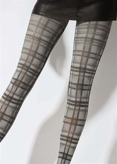 pretty polly printed tartan tights