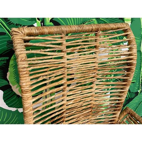 Rattan Jute Rope Wrapped Dining Chairs Set Of 6 Chairish