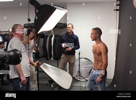 Studio Photoshoot With A Male Model Stock Photo Alamy