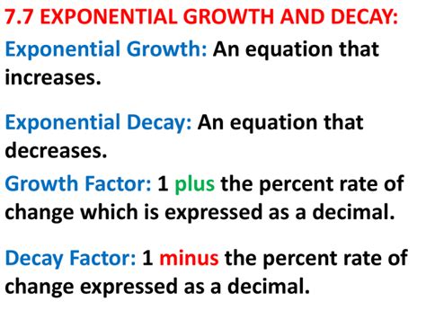 77 Exponential Growth Decay
