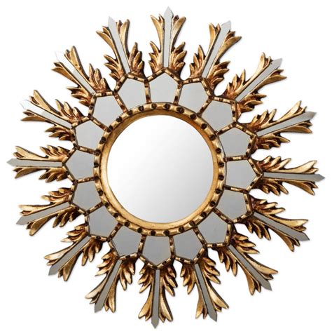 Novica Eternal Brilliance And Wood And Glass Wall Accent Mirror