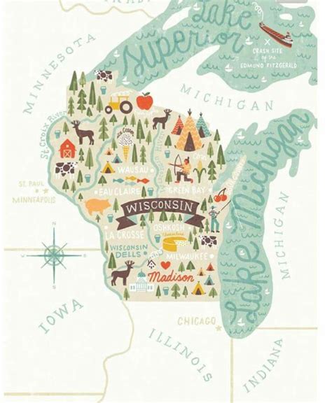 Wisconsin Wisconsin Travel Wisconsin Dells Wisconsin Funny Maps
