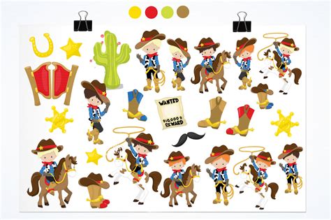 Wild West Cowboys Graphics And Illustrations By Prettygrafik Design
