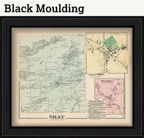 Gray Maine 1871 Map Replica Or Genuine Original