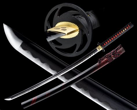 Handmade Katana Sword Real Katana 1060 Steel Black Blade Etsy Australia