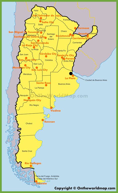 Argentina Map Buenos Aires
