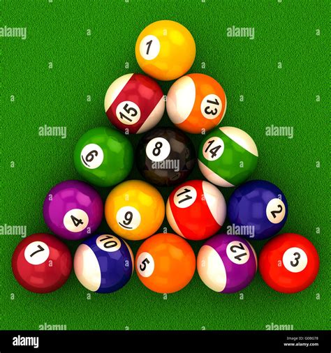 Billiard Balls With Numbers Stock Photo Alamy