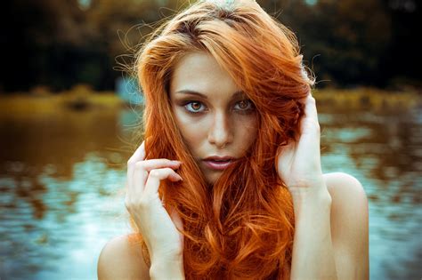 Nose Rings Portrait Redhead Face Victoria Ryzhevolosaya Women Hd