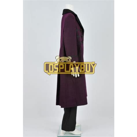 Doctor Who Dr 11th The Eleventh Doctor Purple Trench Coat Vest Cosplay