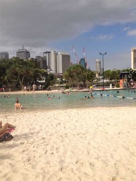Man Made Beach In The Middle Of Brisbane City Brisbane City New York