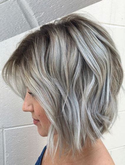 Many Dimensional Silver Grey Hair Color Ideas For Short