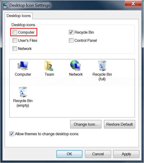 การตั้งค่าให้แสดงไอคอน My Computer บน Windows 7 Teams It