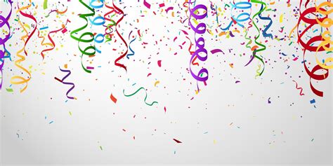 Confetti And Colorful Ribbons Celebration Background Template 1929457