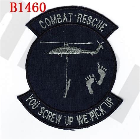 Embroidery Patch Usaf Pj Combat Rescue You Screw Up We Pick Up Morale