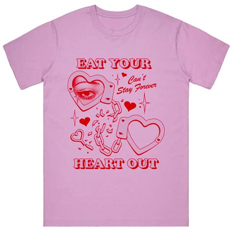 Eat Your Heart Out Cant Stay Forever Tee Pink Artist First