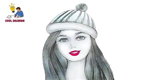 Girl Drawing Tutorial Easy Girl Drawing How To Draw Girl With Cap