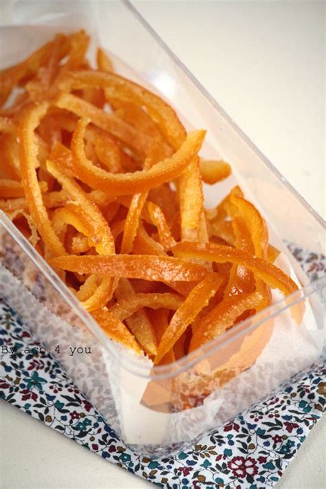 Écorces de mandarine confites Recette facile