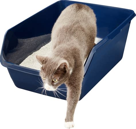 Often what a cat desires in a litter box is not the same thing that appeals to our human interests. Frisco High Sided Cat Litter Box, Navy, Extra Large 24-in ...