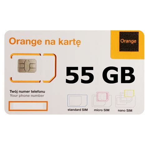 55 Gb Na Rok Internet Orange Free Mobilny Na KartĘ Starter Karta Sim 4g