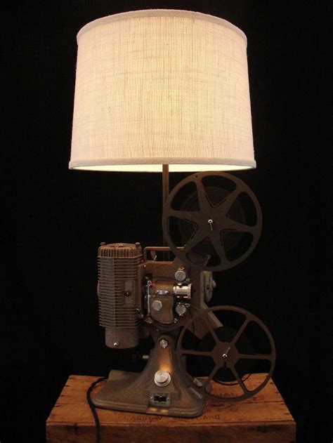Upcycled Vintage Keystone 8mm Projector Lamp Would Love To Find One Of These For The Media Room