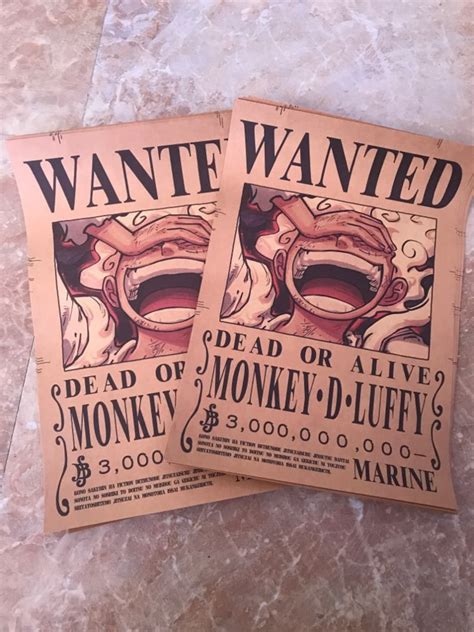 Luffy Wanted Poster One Piece Poster Manga Billion Bounty Etsy Hong Kong