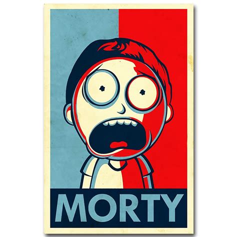 Rick Morty Art Silk Fabric Poster Vintage Print 13x20 Inch Picture Living Room Wall 005 Rick
