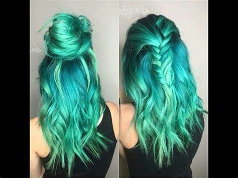 You can always go to a salon you will need to buy a clarifying shampoo that is not recommended for use on dyed hair. blue and green hair dye mixed - YouTube