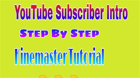 How To Make Youtube Subscriber Intro Ll Youtube Subscriber Intro Full