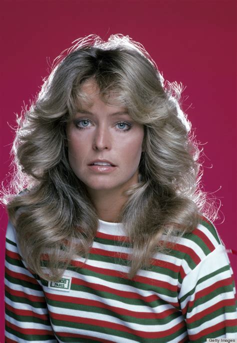 farrah fawcett s famous flip hairstyle over the years photos huffpost uk style and beauty