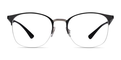 ray ban rb6422 browline black silver frame eyeglasses eyebuydirect canada