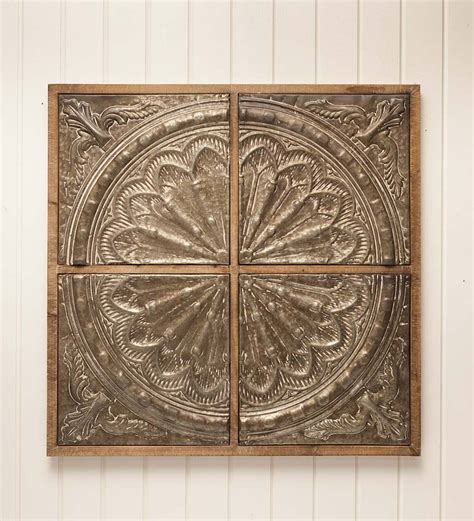 Galvanized Metal Medallion Wall Art Plow And Hearth