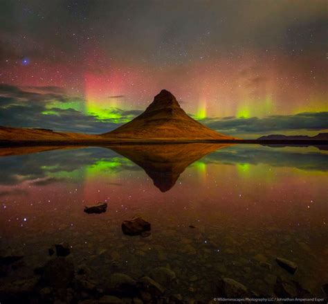 Northern Lights Over Kirkjufell Mountain Wildernesscapes Photography
