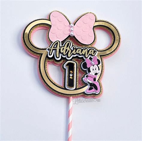 Minnie Mouse Cake Topper Minnie Mouse Birthday Topper Etsy