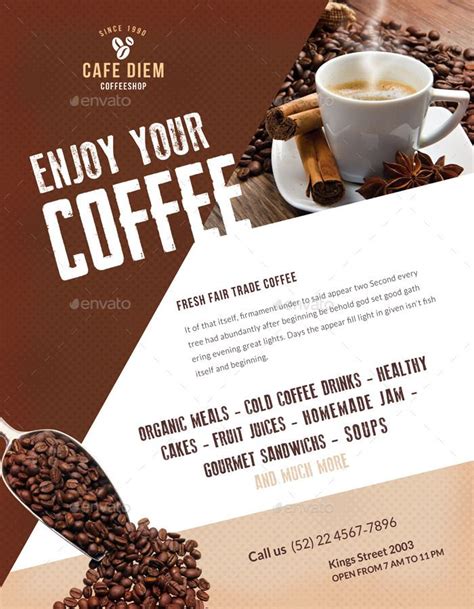 Free Psd Coffee Shop Ad Template Poster