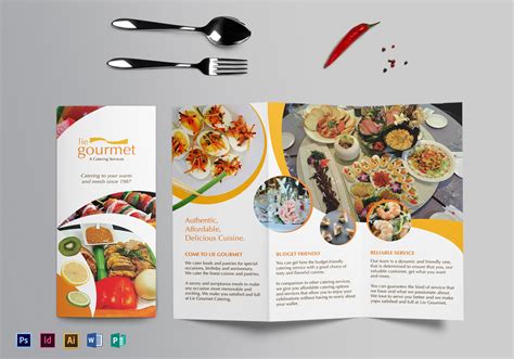 Catering Brochure Design Template In Psd Word Publisher Illustrator