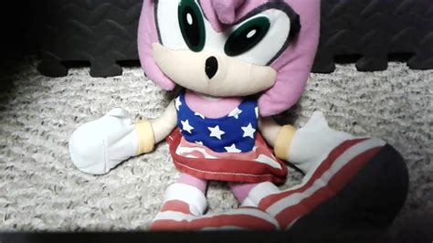 Rare Sonic The Hedgehog Amy Rose Forth Of July Plush Youtube
