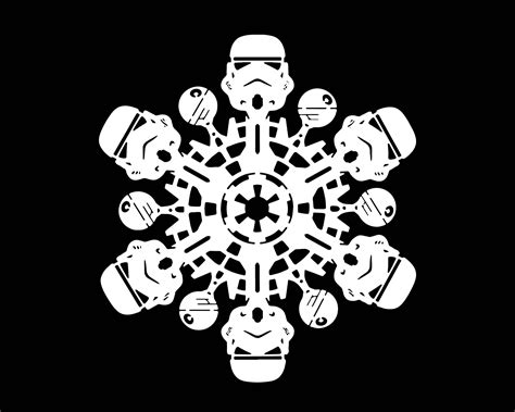 Stormtrooper Snowflake Svg And Png Files Star Wars Christmas Etsy