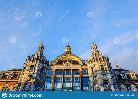 Antwerp Belgium May 2019 Exterior Architecture Of The Historic