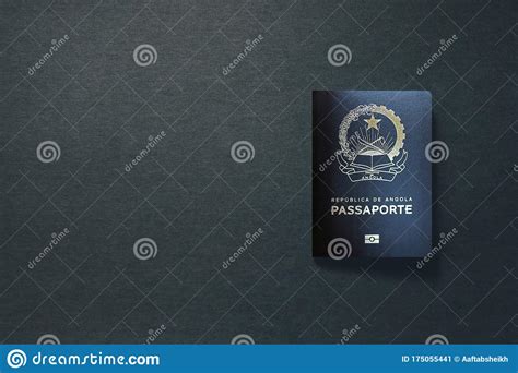 Angola Passport On Dark Background With Copy Space 3d Illustration