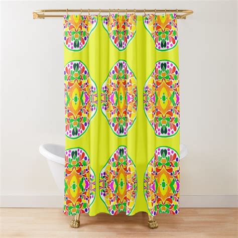 Vibrant Bold Bright Abstract Floral Design Inspired By Nature Shower