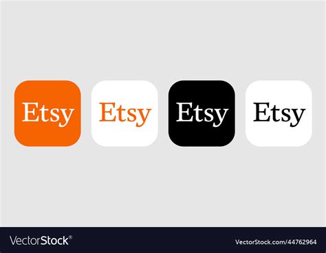 App Icon Etsy Royalty Free Vector Image Vectorstock
