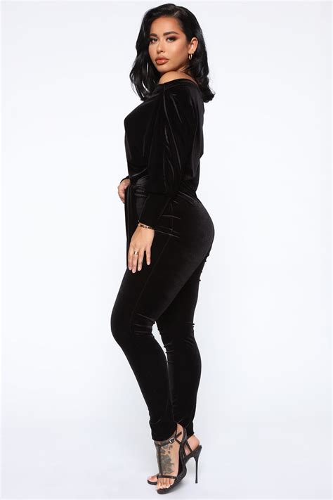 Pro Lounger Velvet Jumpsuit Black Fashion Nova Jumpsuits Fashion