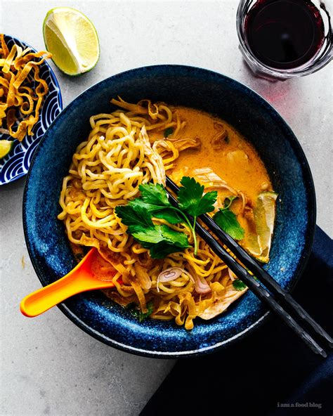 15 Minute Khao Soi Thai Coconut Curry Chicken Noodle Soup Recipe · I