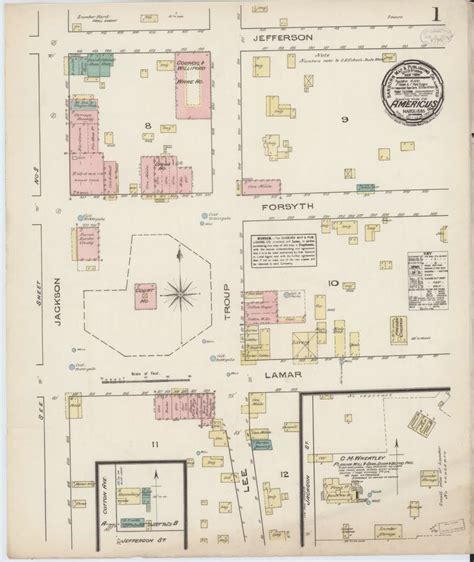 Image 1 Of Sanborn Fire Insurance Map From Americus Sumter County