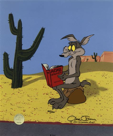 Lot Detail Chuck Jones Signed Limited Edition Hand Painted Cel Of Wile E Coyote
