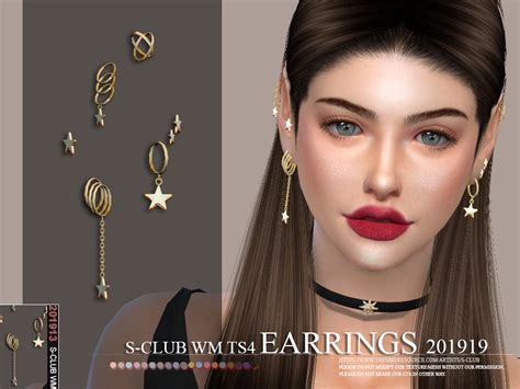 The Sims Resource S Club Ts4 Wm Earrings 201919