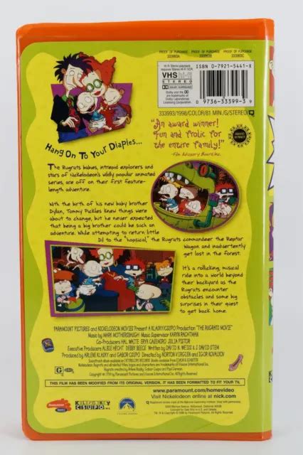 Nickelodeon The Rugrats Movie Vhs Paramount Clamshell Vg 9408 The