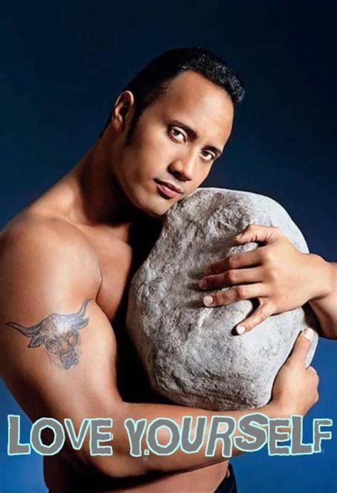 The Rock Hugging A Rock Rfunny