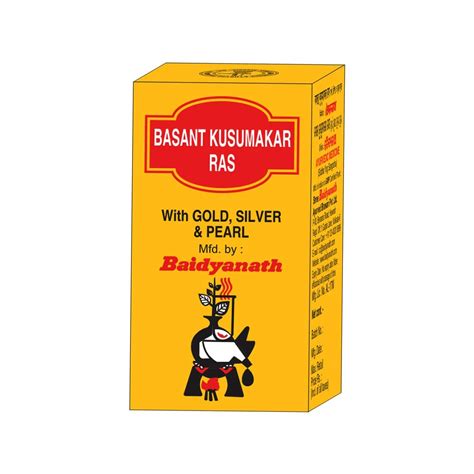Buy Baidyanath Basant Kusumakar Ras With Gold Silver And Pearl 25 Tablets Online And Get Upto
