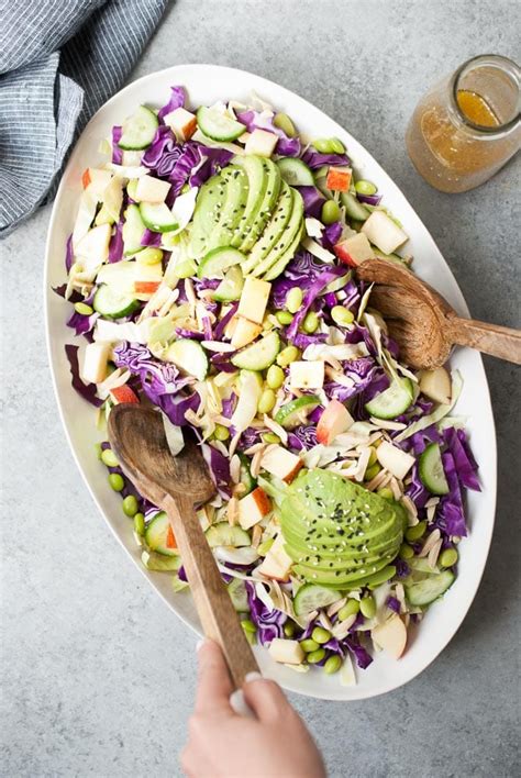 Cabbage Salad W Apple Cucumber And Avocado Life Is But A Dish